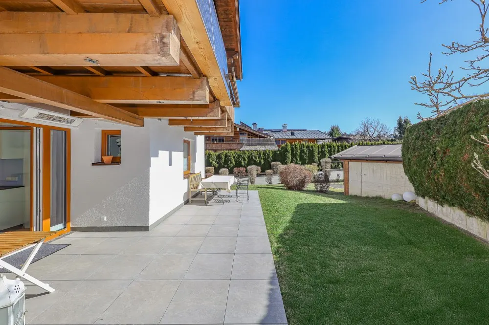 KITZIMMO-Exklusive Gartenwohnung in sonniger Ruhelage - Immobilien Reith bei Kitzbühel.