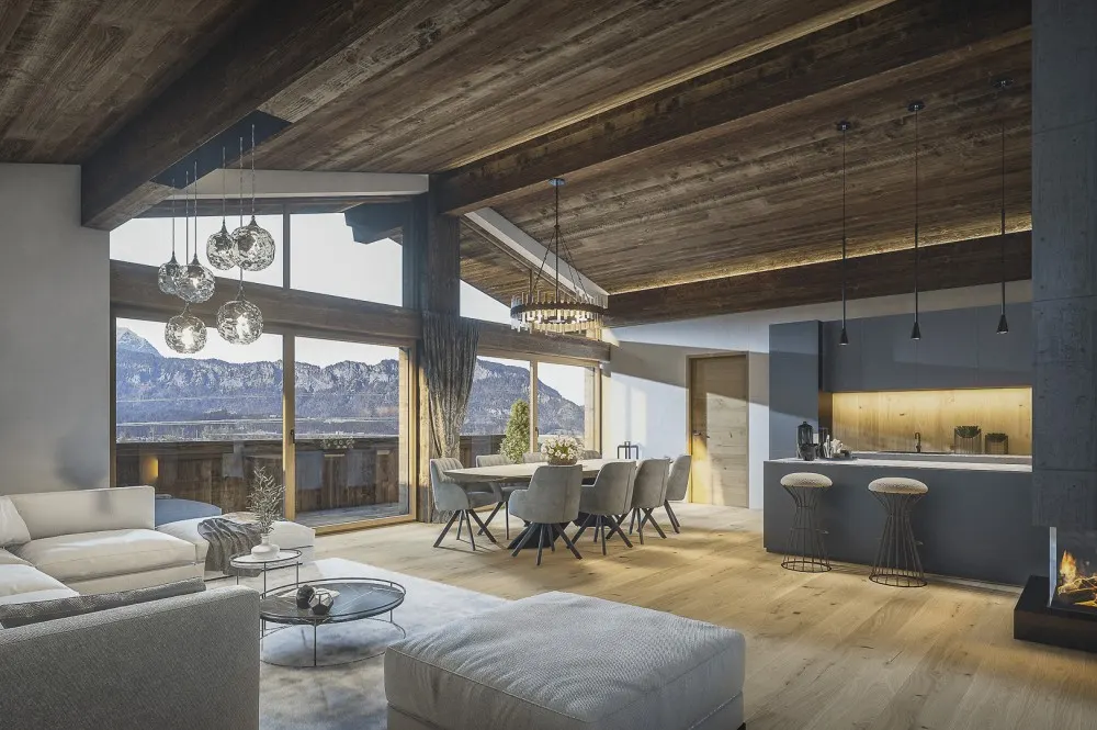 KITZIMMO-Exklusives Luxuspenthouse mit Kaiserblick kaufen - Immobilien St. Johann.