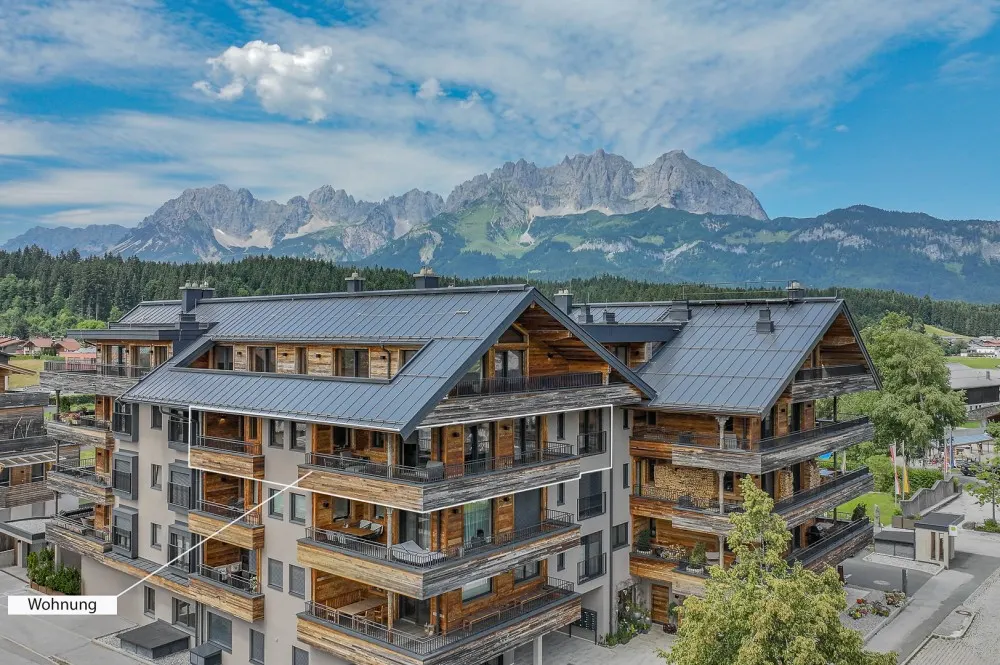 KITZIMMO-Luxuswohnung mit Bergblick in Toplage kaufen - Immobilien Oberndorf.