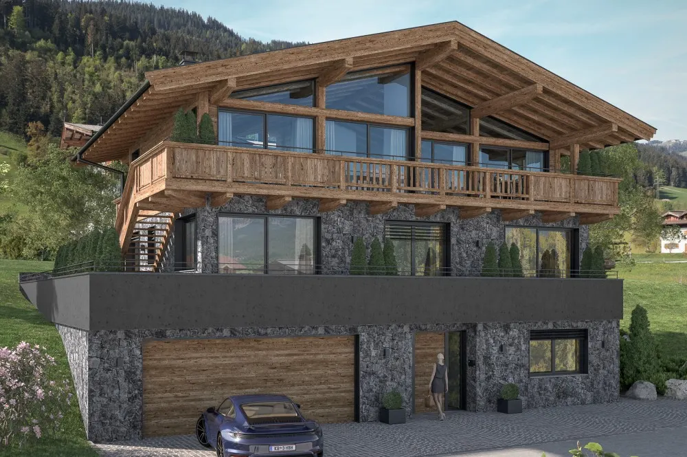 KITZIMMO-Neubau-Luxusvilla mit Kaiserblick in Toplage kaufen - Immobilien Going.