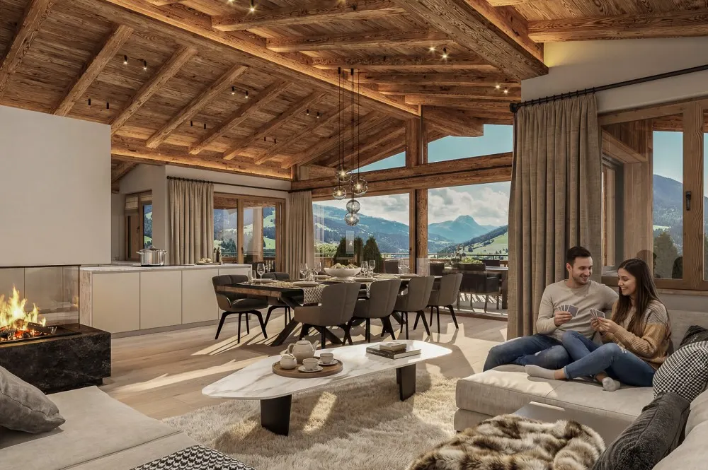 KITZIMMO-Luxuswohnungen in Top-Sonnen-Ruhelage kaufen - Immobilien Kirchberg.