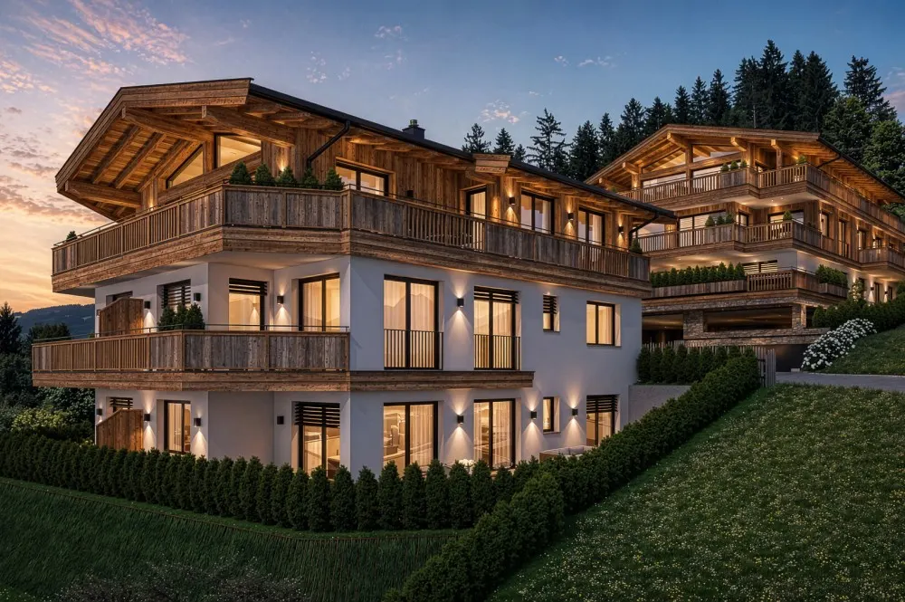 KITZIMMO-Luxuswohnungen in Top-Sonnen-Ruhelage kaufen - Immobilien Kirchberg.