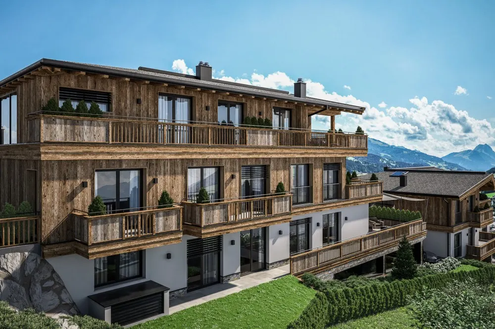 KITZIMMO-Luxuswohnungen in Top-Sonnen-Ruhelage kaufen - Immobilien Kirchberg.