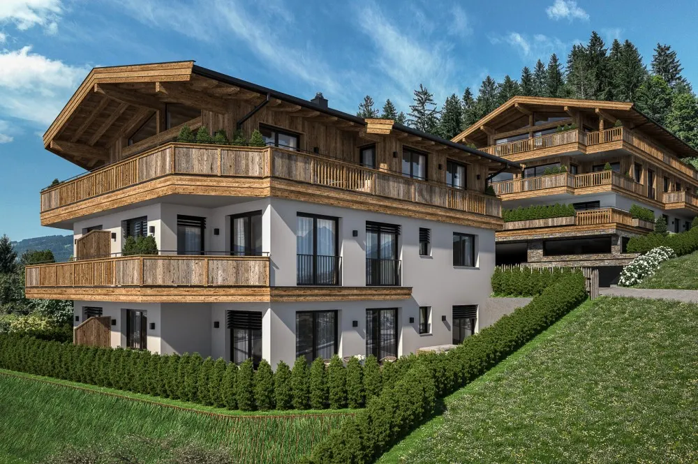 KITZIMMO-Luxuswohnungen in Top-Sonnen-Ruhelage kaufen - Immobilien Kirchberg.