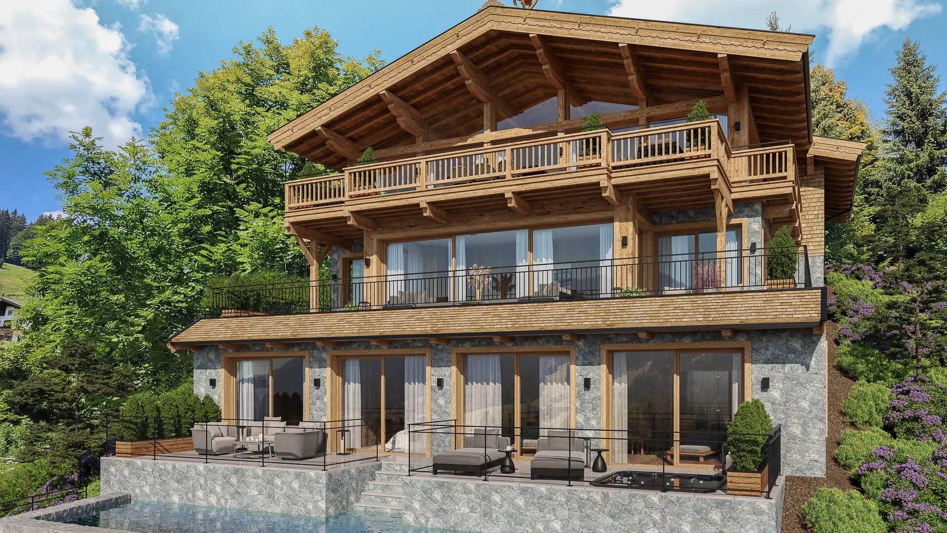 KITZIMMO-Luxusvilla in einzigartiger Toplage am Lebenberg kaufen - Immobilien Kitzbühel.-11