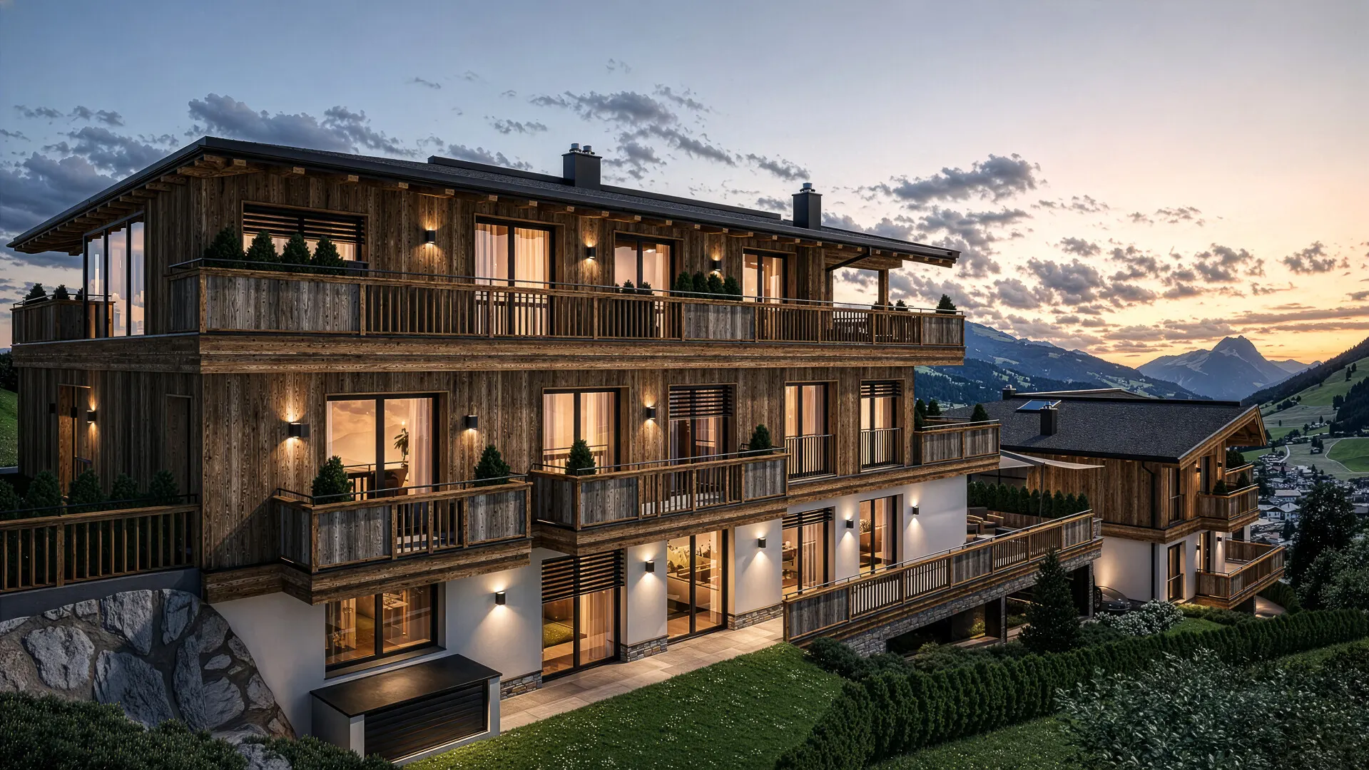 KITZIMMO-Luxuswohnungen in Top-Sonnen-Ruhelage kaufen - Immobilien Kirchberg.
