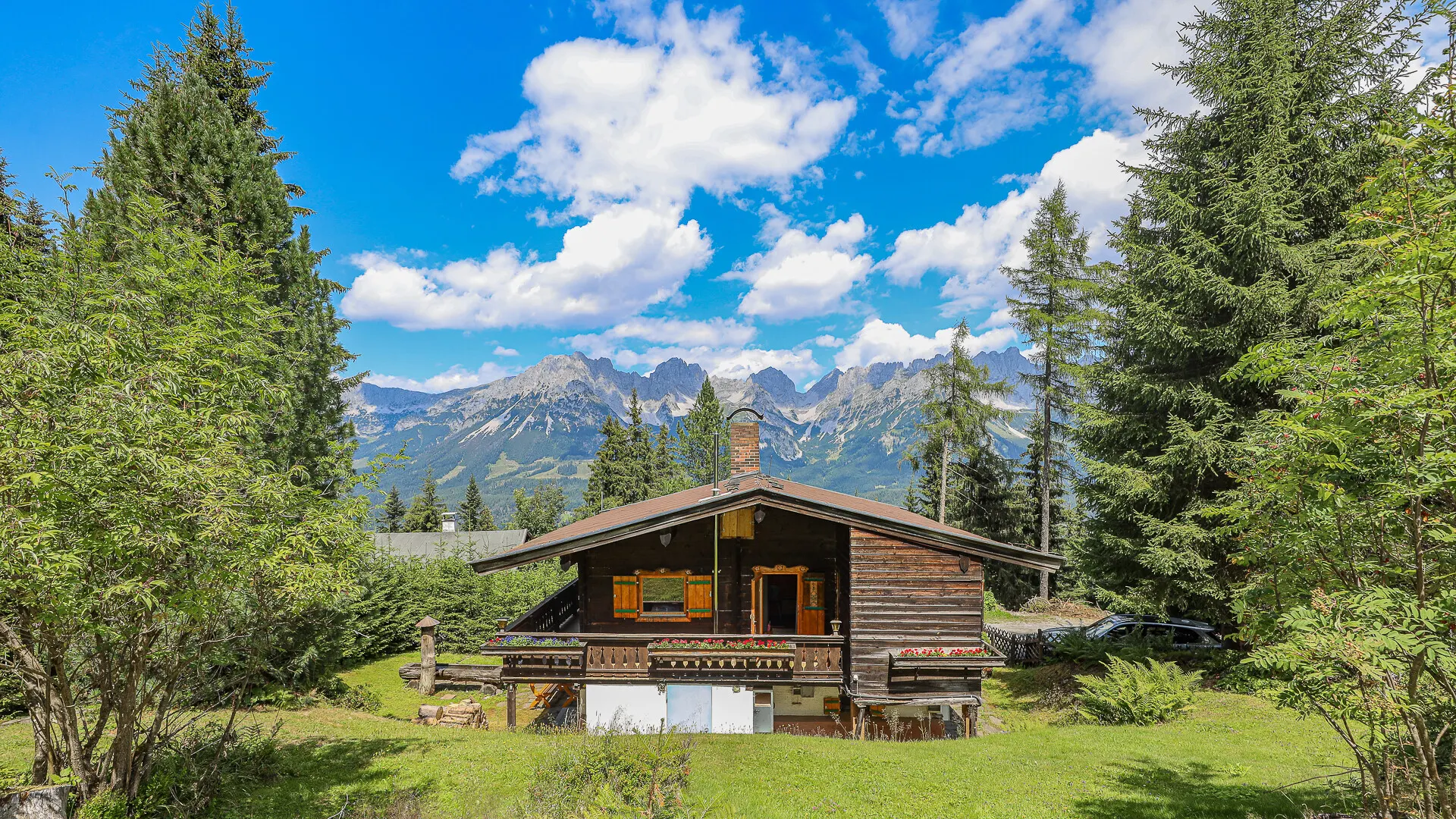 KITZIMMO-Freizeitwohnsitz mit unverbautem Kaiserblick - Ski in / Ski out - Immobilien Ellmau.